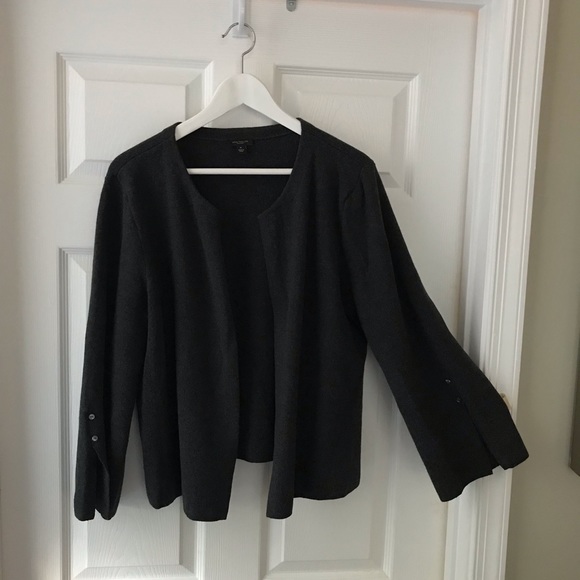 Ann Taylor Factory Charcoal Grey Cardigan - Size XL - Picture 2 of 6
